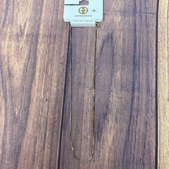 GIANI BERNINI SILVER NECKLACE 16” TQ25  - Picture 1 of 3